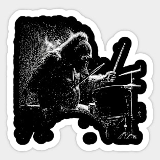 gorilla drummer Sticker